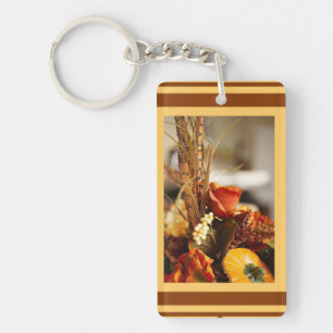 Blume in Herbstfarben - Schlüsselanhänger