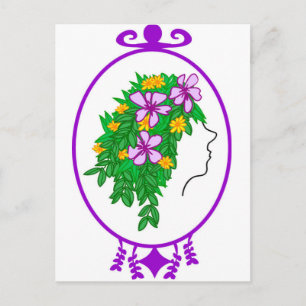 Blume in ihrem Haar, Blume überall Postkarte