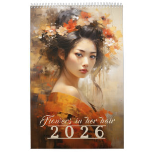 Blume in ihrem Haar-Kalender 2026 Kalender