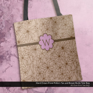 Blume in Ländern: Mit Monogramm Tan- und Rosa