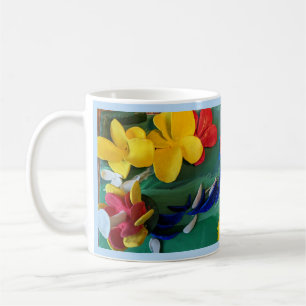 Blume in lebhaften Farben Skulptur Kunst, Dichtung Kaffeetasse