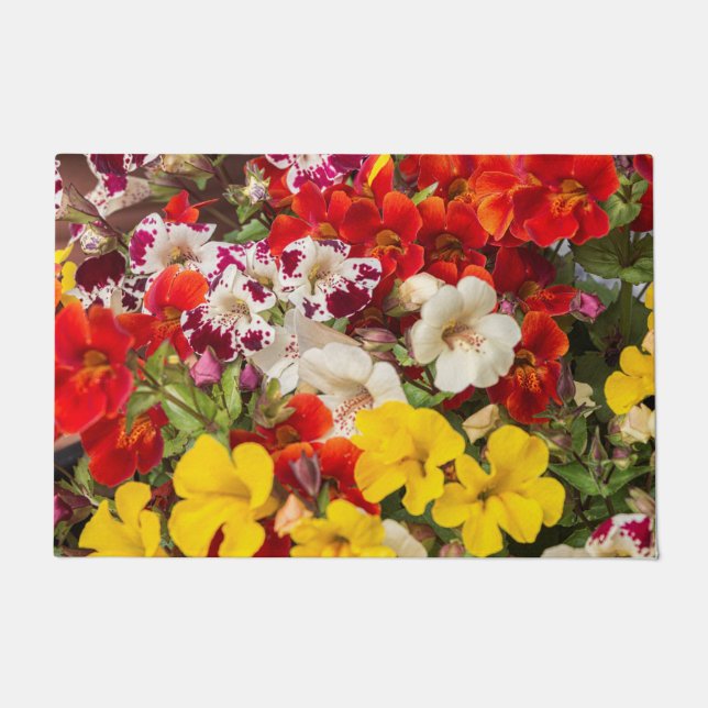 Blume in leuchtenden Farben Fußmatte (Vorderseite)