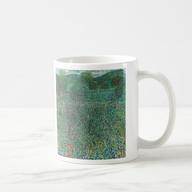 Blume in Litzlberg Klimt, Vintage Landschaft Kaffeetasse (Rechts)