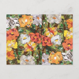 Blume in Orange und Gelb Postkarte