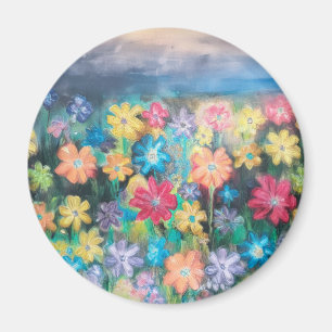 Blume in Pastels Magnet