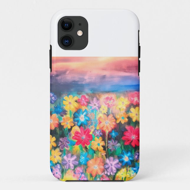Blume in Pastels - Sangria Phone Case (Rückseite)