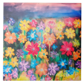 Blume in Pastels Sangria - Tile Fliese
