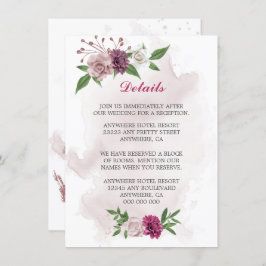 Blume in Rosa grün Begleitkarte