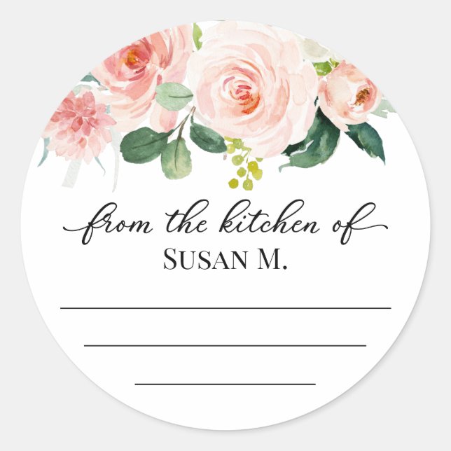 Blume in Rosa, Konservierung, Konfitüre, Konservie Runder Aufkleber (Vorderseite)