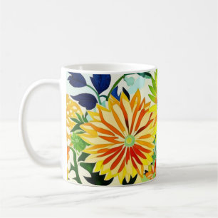 Blume in Rosa und Gelb Kaffeetasse