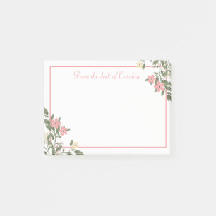 Blume in Rosa und Weiß - Shabby Chic, Land Post-it Klebezettel