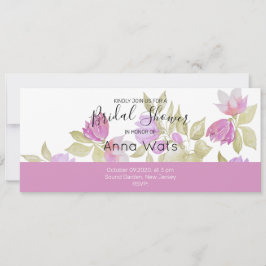 Blume in Rosa Violett Wasserfarben Handgemalt