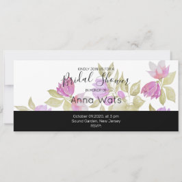 Blume in Rosa Violett Wasserfarben Handgemalt