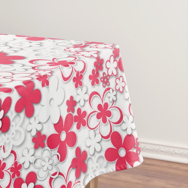 Blume in Rot und Weißpapier Tischdecke (Beispiel)