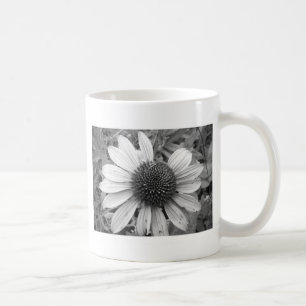 Blume in Schwarzweiß Tasse