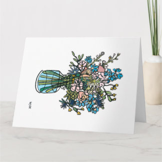 Blume in Vase blühen Karte