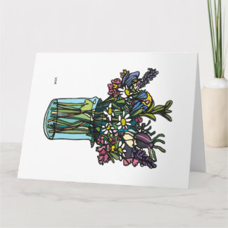 Blume in Vase blühen Karte