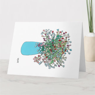 Blume in Vase blühen Karte