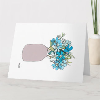 Blume in Vase blühen Karte