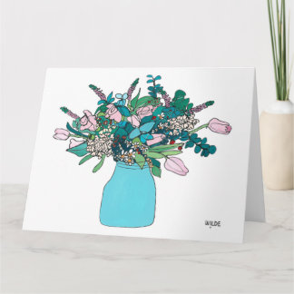 Blume in Vase blühen Karte