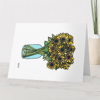 Blume in Vase blühen Karte