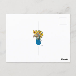 Blume in Vase blühen Postkarte