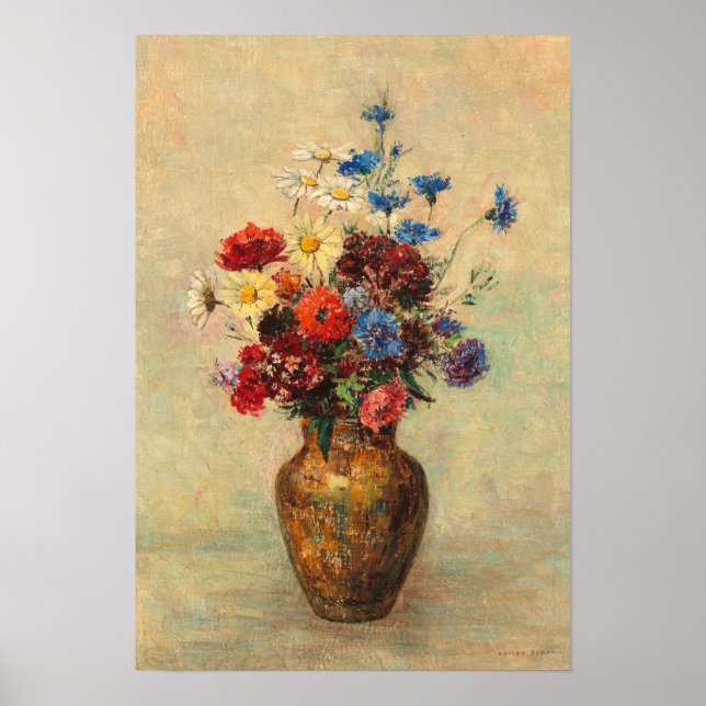 Blume in Vase, c.1910 Poster (Vorne)