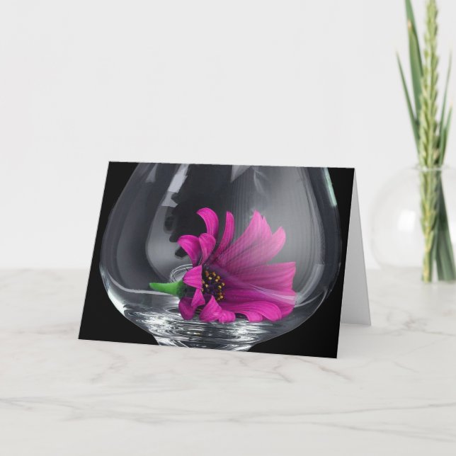 Blume in Vase Karte (Vorderseite)