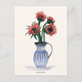 Blume in Vase Postkarte