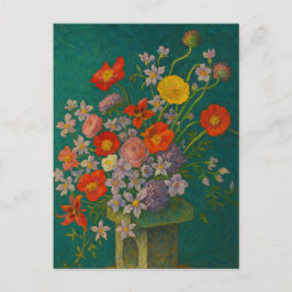 Blume in Vase Postkarte
