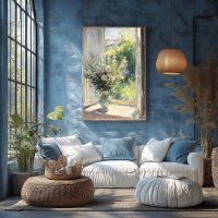 Blume in Vase von Sunlit Window - Impressionist
