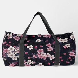 Blume in Weiß und Rosa Duffle Bag