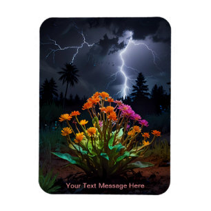 Blume inmitten des Blitzes Magnet