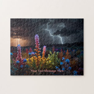 Blume inmitten des Blitzes Puzzle
