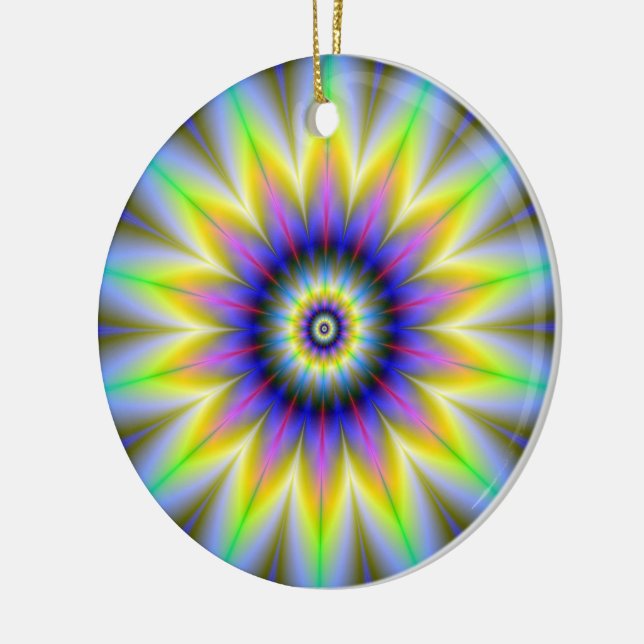 Blume innerhalb der Blume Keramik Ornament (Links)