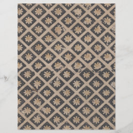 Blume innerhalb eines deoupage-Papiers mit Quadrat