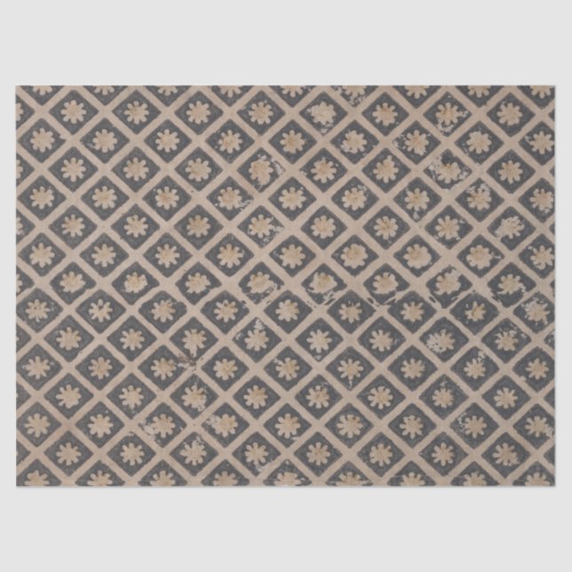 Blume innerhalb eines deoupage-Papiers mit Quadrat Seidenpapier (Vorderseite)