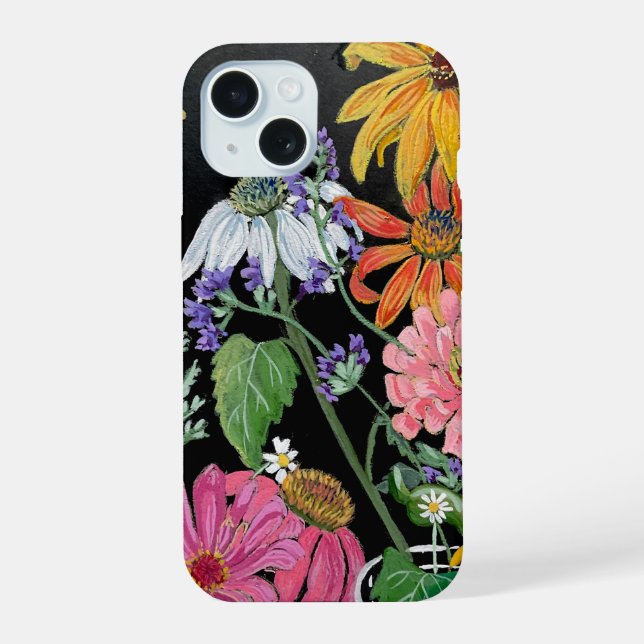 Blume iPhone 15 Hülle (Rückseite)