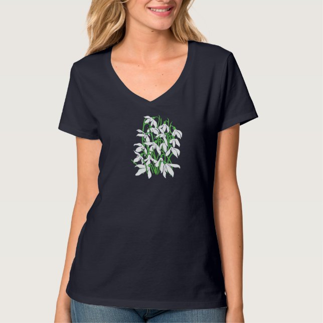Blume Jänner Monat Blume T-Shirt (Vorderseite)