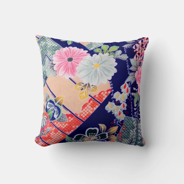 Blume, japanisches Design Kissen (Vorderseite)