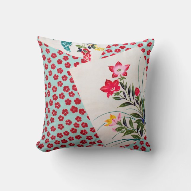 Blume, japanisches Design Kissen (Vorderseite)