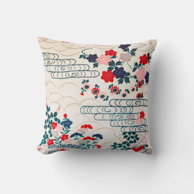 Blume, japanisches Design Kissen (Vorderseite)