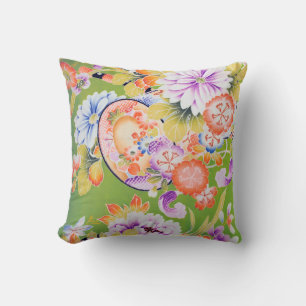 Blume, japanisches Design Kissen