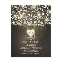 Blume Jargelb rustikal Save the Date