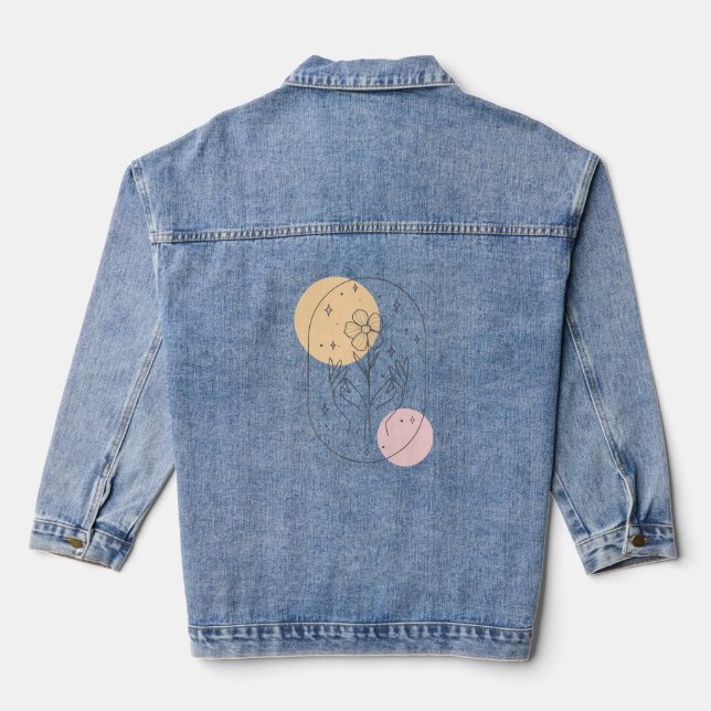 Blume Jeansjacke (Rückseite)