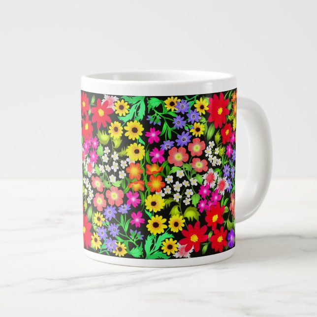 Blume Jumbo Tasse (Vorderseite Rechts)