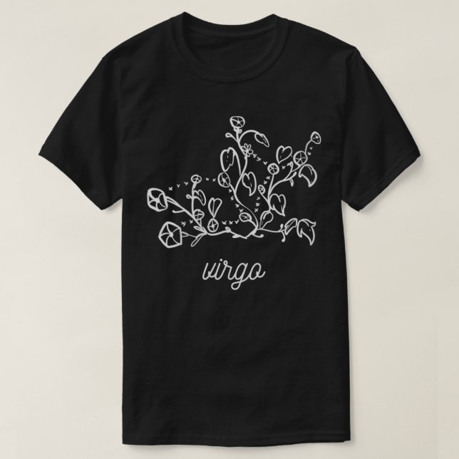 Blume Jungfrau Jungfrau Mann oder Frau T-Shirt (Design vorne)