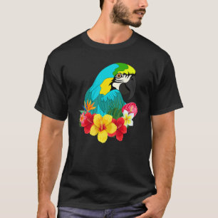 Blume Jungle Animal Bird Exotic Macaw Parrot T-Shirt