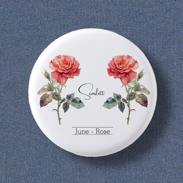 Blume Juni Rose Button (Von Creator hochgeladen)