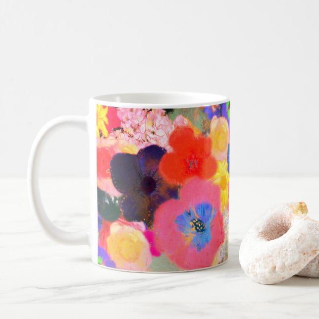 Blume Kaffeetasse (Mit Donut)